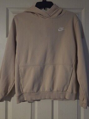 Nike Teen - Cream Crewneck Hoodie with White Swoosh XL - View Measurements